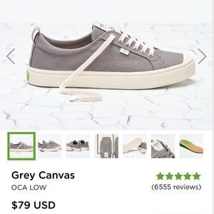 Cariuma gray tennis shoes with extra laces